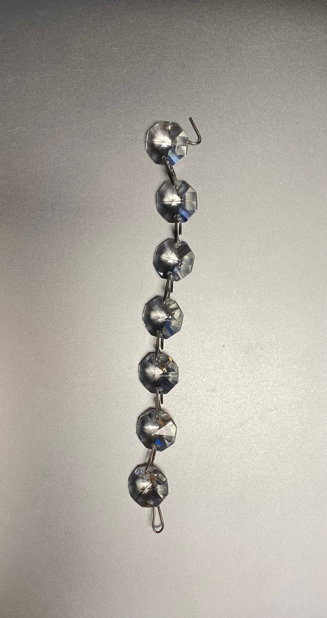 Vintage Crystal Bead Chain Garland, Vintage Crystal Bead Strand