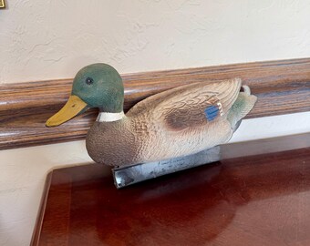 Vintage Plastic Mallard Decoy, Vintage Duck Decoy, Duck Decoy, Vintage Flambeau Duck Hunting Decor, Vintage Mallard Duck