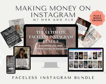 FACELESS MARKETING INSTAGRAM Bundle | Make Money Online w/ Digital Marketing plr ebooks | 115 Faceless Reels Bundle | Master Resell Rights