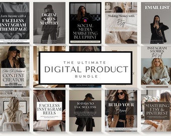 PAQUETE DE LIBROS ELECTRÓNICOS DIGITAL dfy mrr plr / Derechos de reventa maestros para ingresos pasivos Marketing digital Producto digital Best Seller Instagram Reels