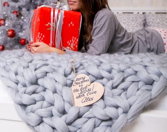 SALE!! Chunky knit blanket, Australian merino,  wool blanket, chunky blanket, super chunky.
