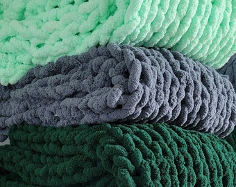 Super Chunky Christmas Knit Throw Blanket