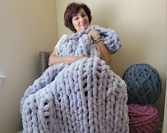 Chunky chenille blanket, Chunky Chenille yarn, Chunky knit chenille blanket, Chenille Blanket, Super chunky Chenille, Chunky Knit Blanket,