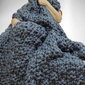 Chunky Knit Blanket Giant Blanket Chunky Blanket Boho Knitted Blanket Home Decor Throw Blanket Arm Knit Christmas Gift for Her Black Friday Etsy