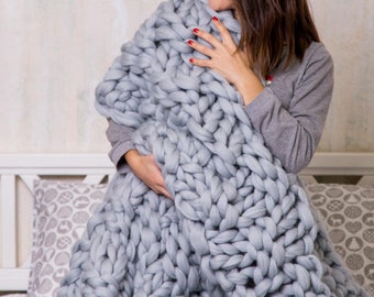 Chunky knit blanket, chunky blanket chunky knit throw, throw blanket, blanket throw, chunky yarn, chunky wool, chunky yarn