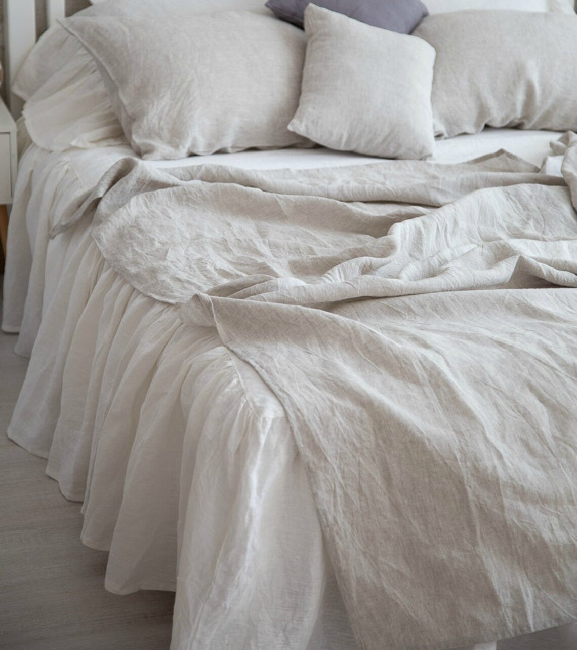 Linen Sheet Set Made From Stone Washed Linen Sheet Set Queen Etsy