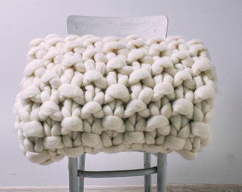 Chunky knit blanket, Super chunky knit blanket, Blanket, Chunky blanket, Chunky knit throw, Blanket throw, Chunky knits, Chunky yarn
