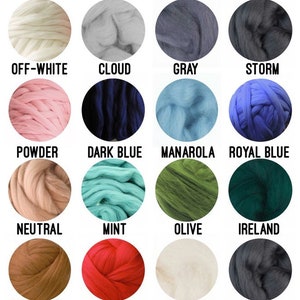 Merino Wool, Chunky yarn, Roving, Arm Knitting, Wool yarn, Super chunky yarn, Bulky yarn, Yarn, Arm Knit, Roving wool image 7