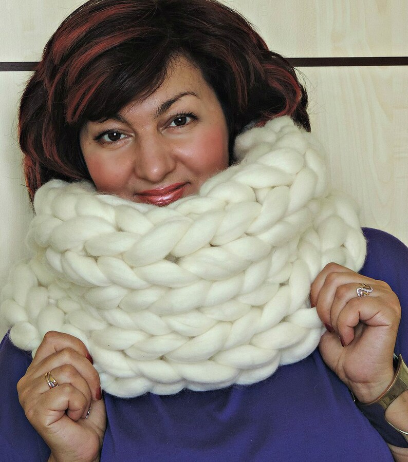 Merino Infinity Scarf, Chunky Scarf, Oversized Scarf, Chunky Scarf ...
