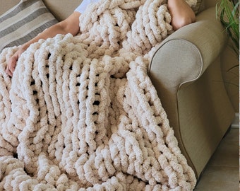 Chenille Chunky Knit Blanket