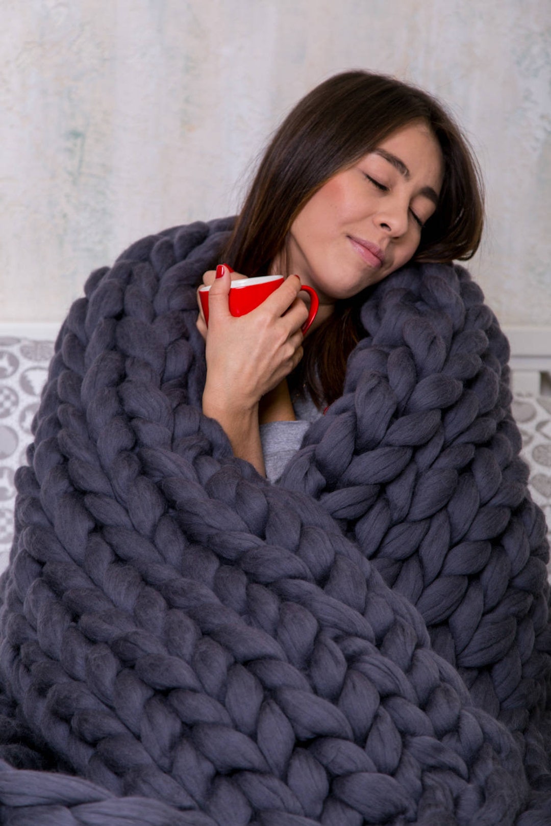 Chunky Knit Blanket Merino Wool Blanket Arm Knit Chunky Blanket Giant Knit Blanket Cozy Throw Blanket Chunky Knit Throw Christmas Gift Etsy