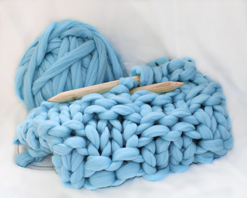 Diy Kit For Chunky Knit Blanket Super Image 0