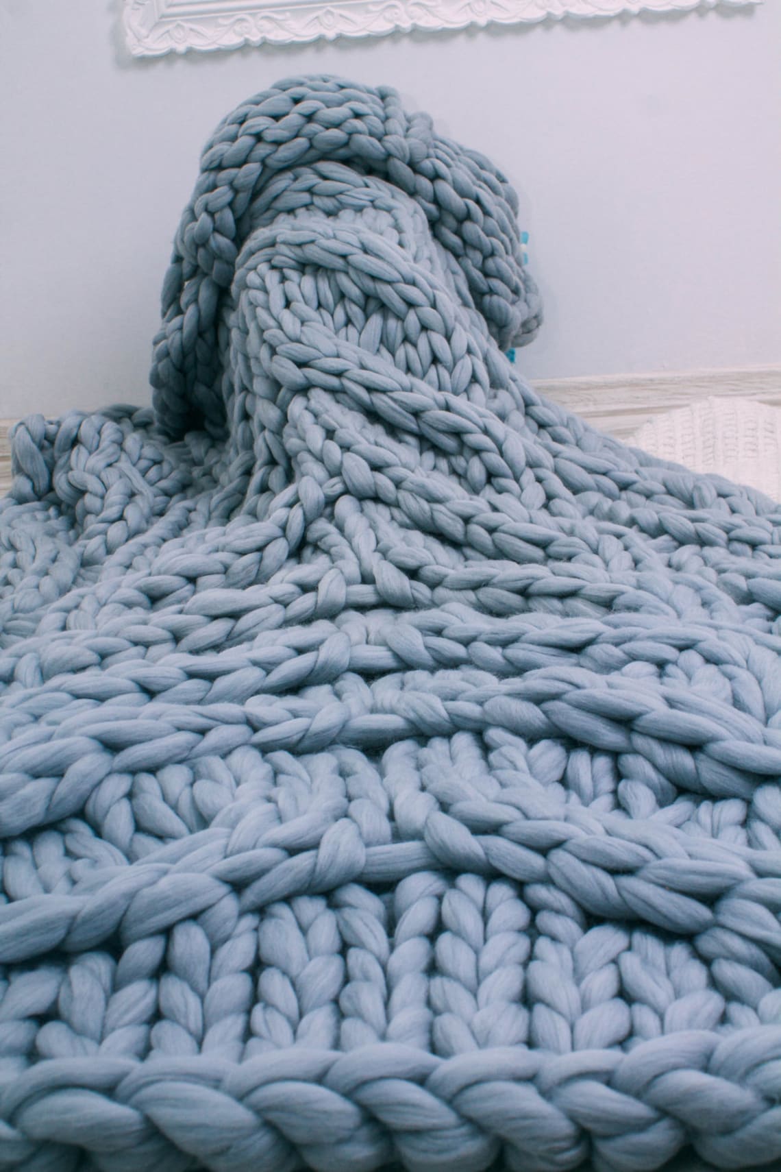 Super Chunky Cable Knit Blanket Chunky Knit Blanket Chunky Etsy