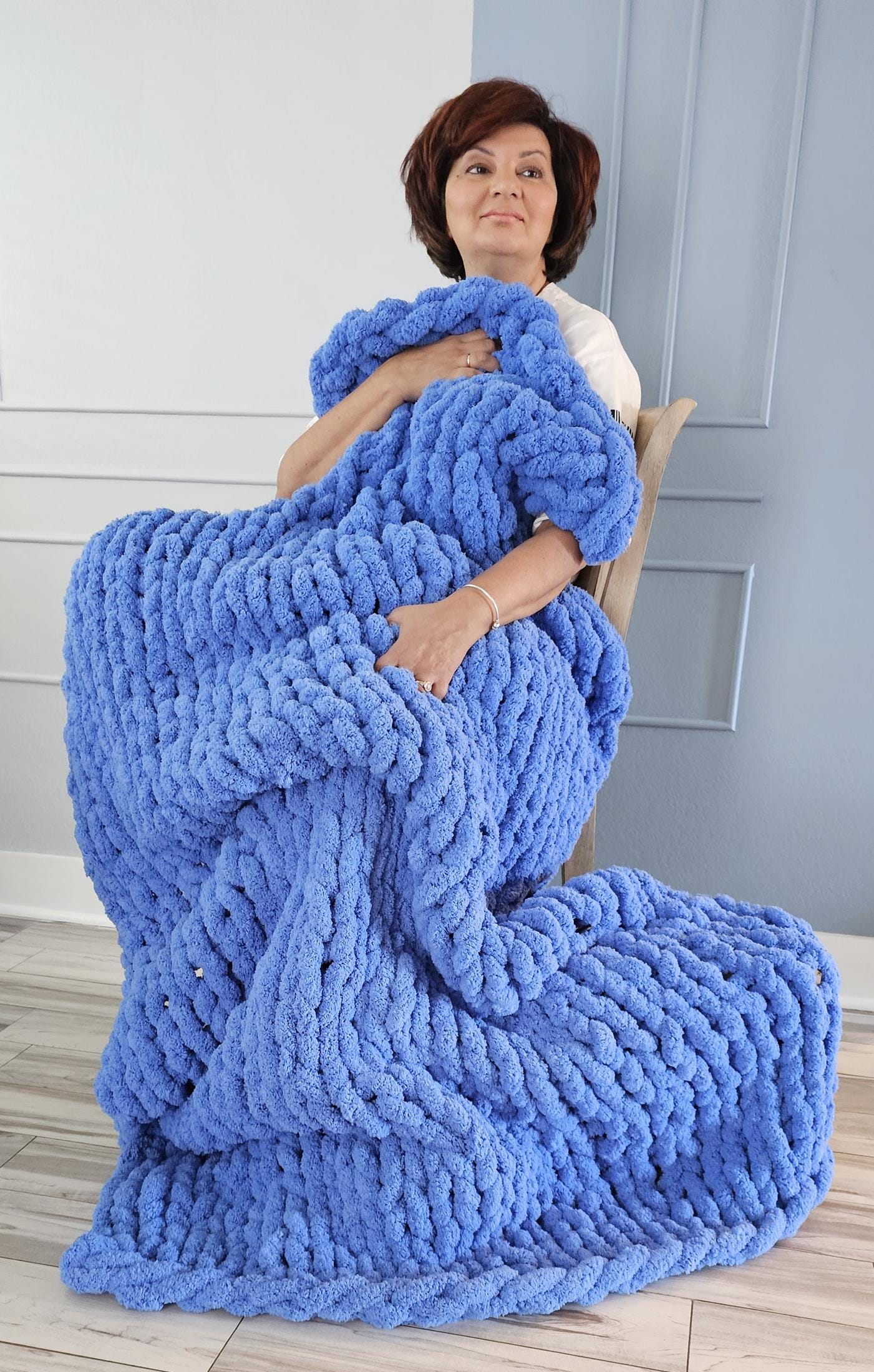 Blanket Craft Chunky Knit Blanket Target Homewares Blue Chunky
