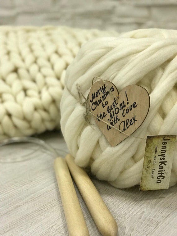 DIY Knit Kit Super Chunky Blanket Knit Kit Chunky blanket Etsy