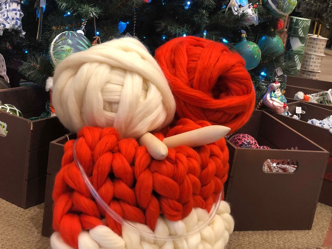 DIY KIT for Chunky Knit Blanket ,kit for Super Chunky Blanket, Knitting