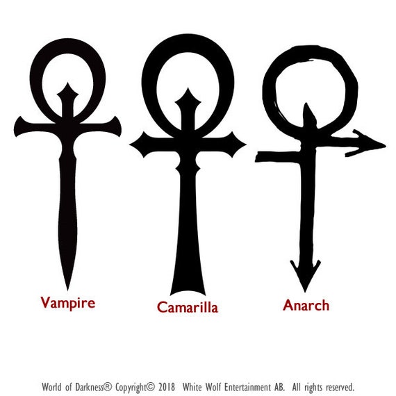 V5 Vampire: the Masquerade clan/ankh Vinyl Decals 