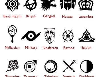 Comparison of Old Clan Symbols and their V5 Versions : r/vtm