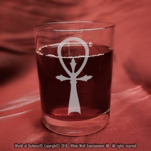 Classic Vampire: The Masquerade Camarilla Engraved Glassware image 1