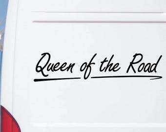 Queen Of The Road Sticker for Car Camper Van Lorry Truck HGV Motorhome Decal Graphic