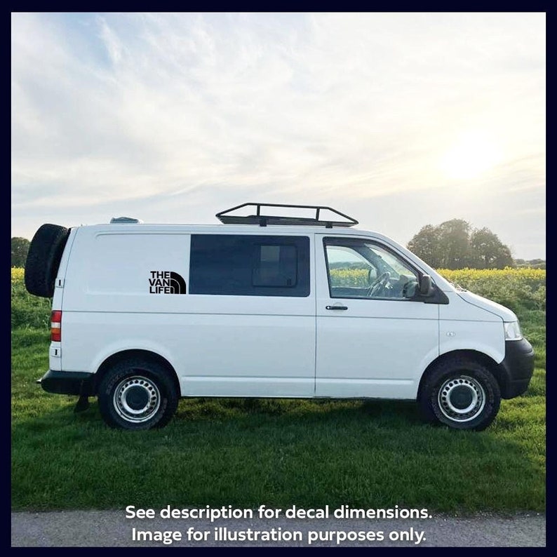 the van life sticker. camper van motorhome van car adventure decal graphic