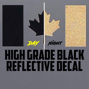 Canadian Flag Decal - High Grade Black Reflective