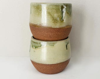 Handmade Cortado Cup 5 oz Double Espresso Cup, Wheel Thrown Pottery Doppio Mug, Ceramic Coffee Cup Single or Set