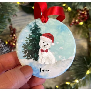 Personalised Westie Christmas Ornament, Personalised Dog Christmas Decoration, Dog Gift, West Highland Terrier Christmas Decoration