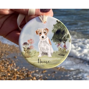 Personalised Wire Haired Jack Russell Gift, Jack Russell personalised decoration, Dog Gift, Jack Russell Keepsake Gift, Personalised Gift