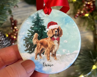 Personalised Cavalier King Charles Spaniel Christmas Ornament, Dog  Christmas Decoration, Dog tree decoration, Dog Christmas decoration