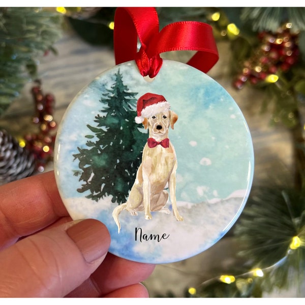 Personalised Labrador Christmas Ornament, Dog Christmas Decoration, Labrador Dog Gift, Dog tree decoration, Labrador Christmas decoration