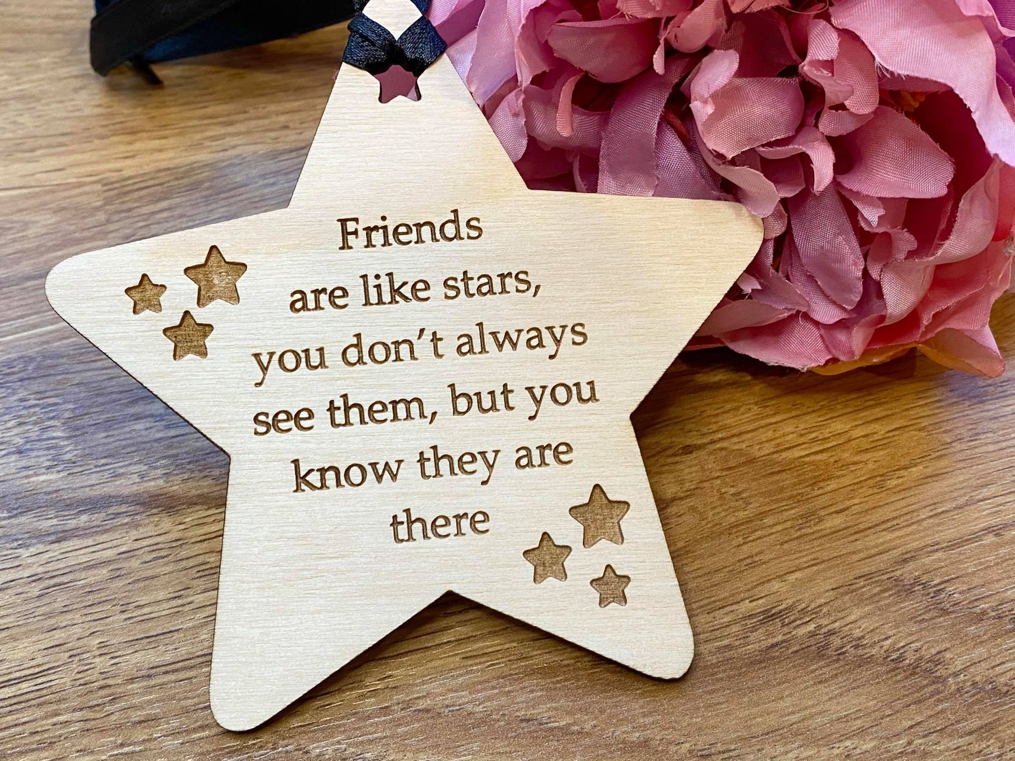 Friends Are Like Stars Wooden Keepsake Gift Friend Gift Best Etsy UK
