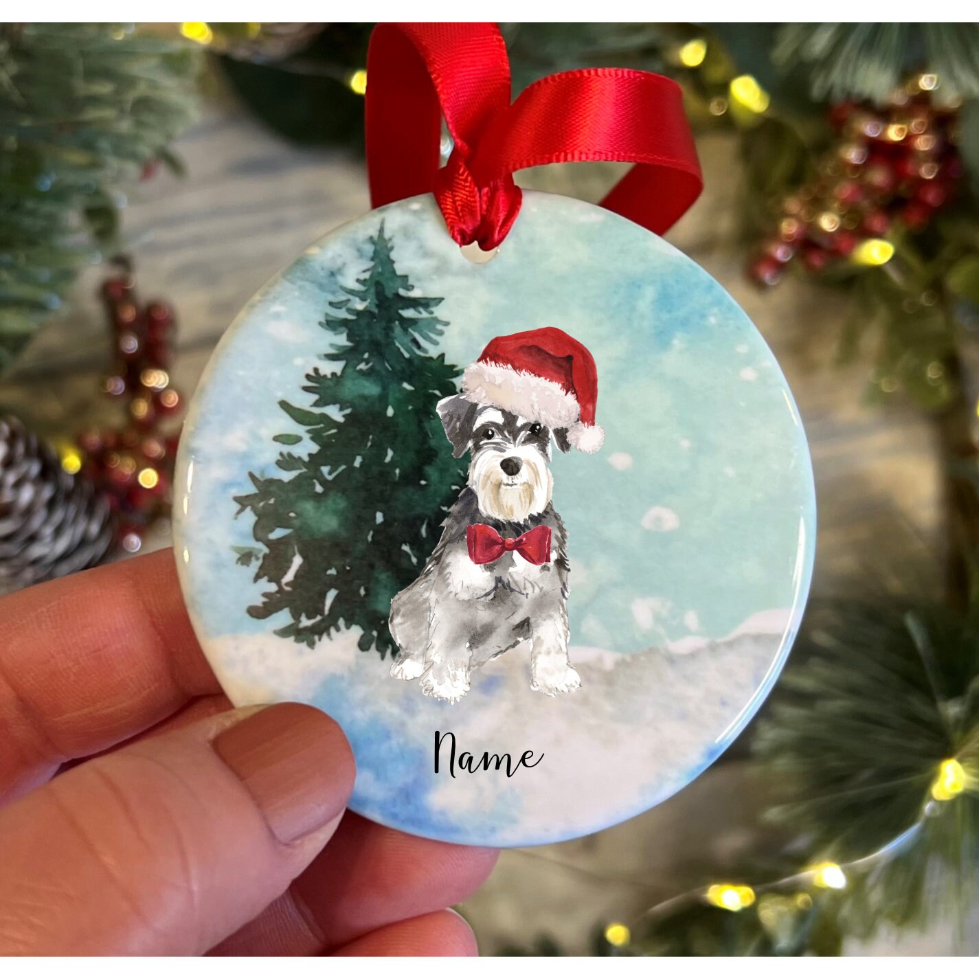 thumbnail interactive-video image 1 of Schnauzer Ornament-schnauzer Christmas Ornament-terrier Ornament-schnauzer Gifts-schnauzer 1 of 12