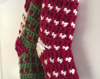 CUSTOM COLOR - Chunky Stripes Christmas Stocking