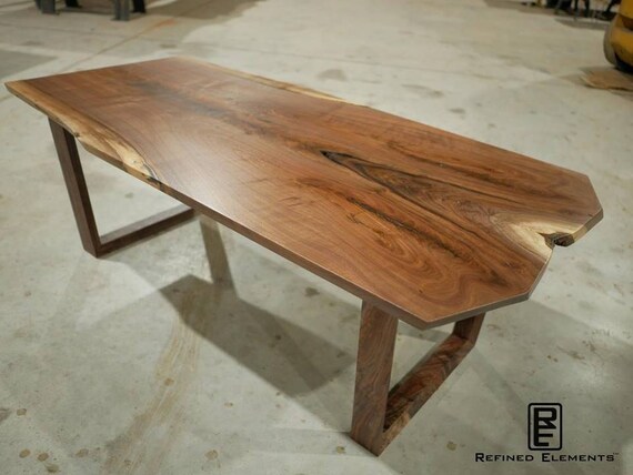 Bookmatched Walnut Coffee Table W Wooden Legs - Wooden Feet For Coffee Table Bookmatched Walnut Coffee Table W Wooden Legs - Wooden Feet For Coffee Table