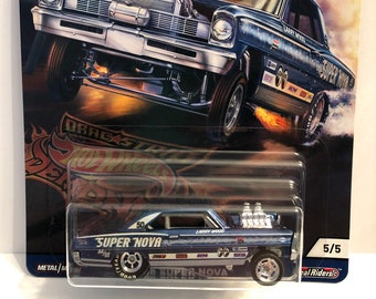 HOT WHEELS DRAGSTER DEMONS 1965 MERCURY COMET CYCLONE REAL RIDERS 4//5
