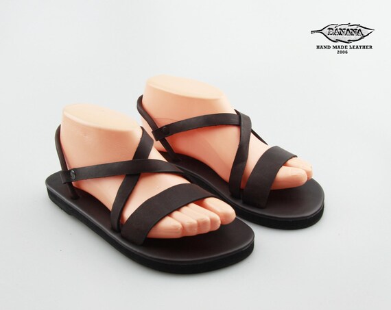 Ancient Greek Roma Sandals Genuine Leather Chamois Leather Shoes Flip Flops Slippers Vintage Women Handmade