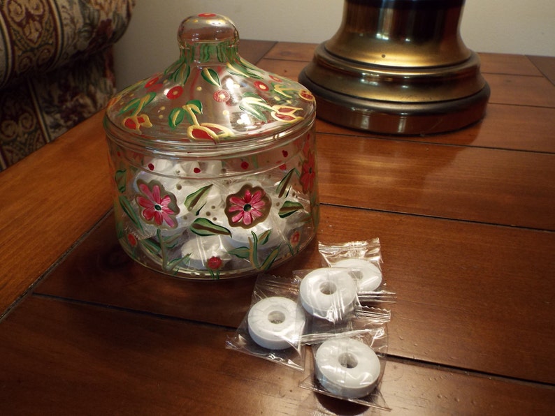 Small Covered Candy Dish Holiday Colors Sugar Bowl Hand Etsy