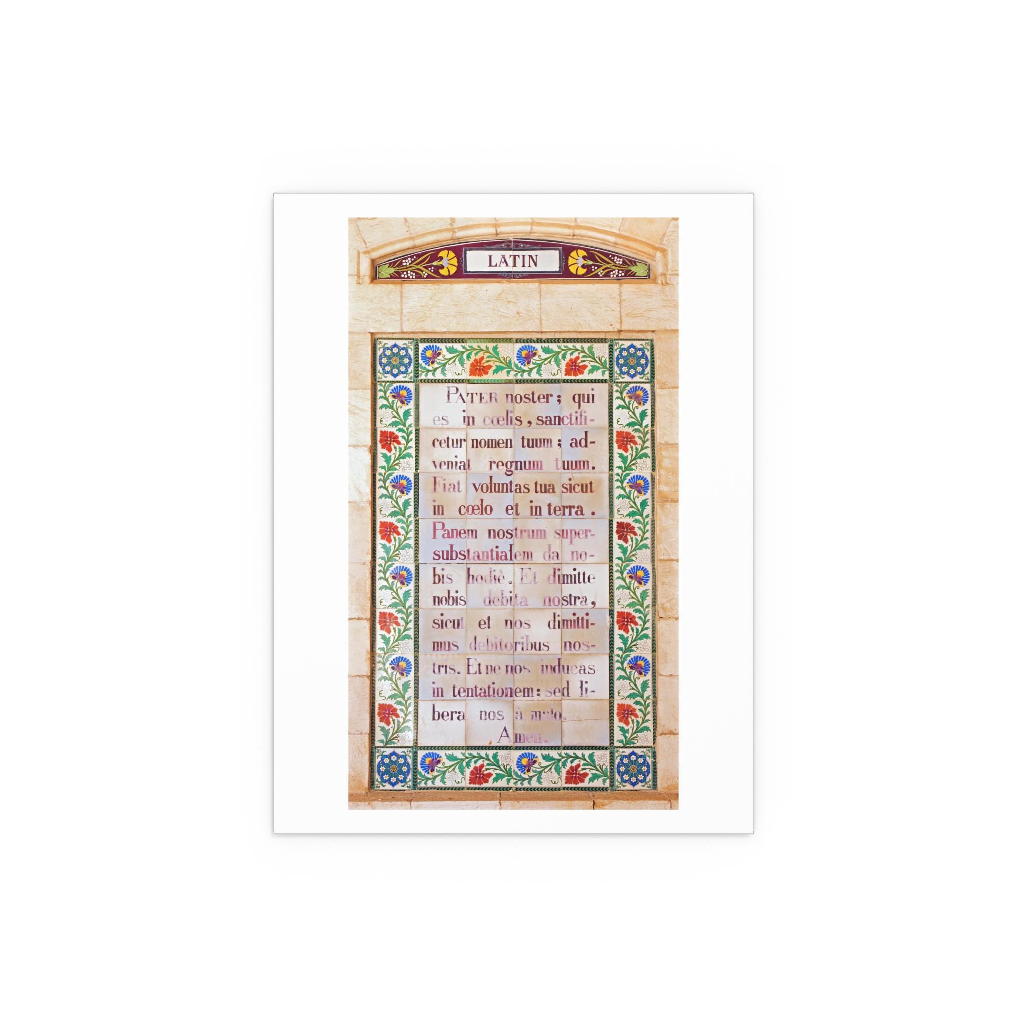 The Latin Lord's Prayer, Atrium of Church, Pater Noster on Mount of ...