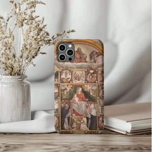 Rosenkranz ASSISI, Madonna von Rosenkranz, klassische katholische Kunst, Jungfrau Maria Jesus Christus Tough Phone Case iphone 16 pro max, Samsung-Hüllen