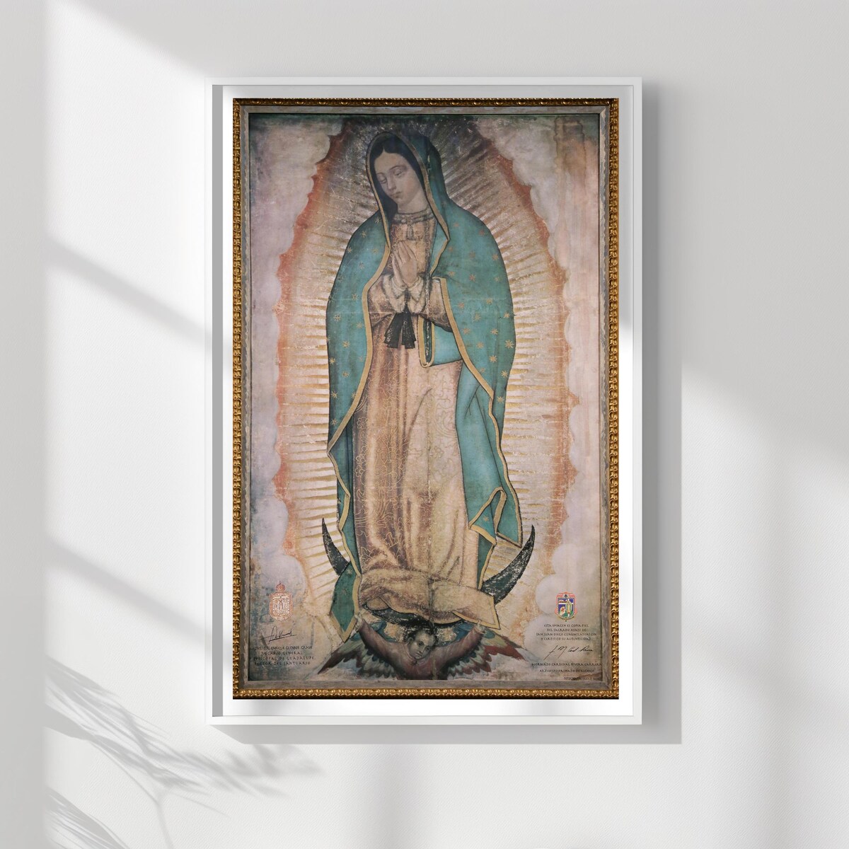 Our Lady Guadalupe Poster, Catholic Art Home Decor, Religious Wall Art, Blessed Virgin Mary Virgen de Guadalupe Replica