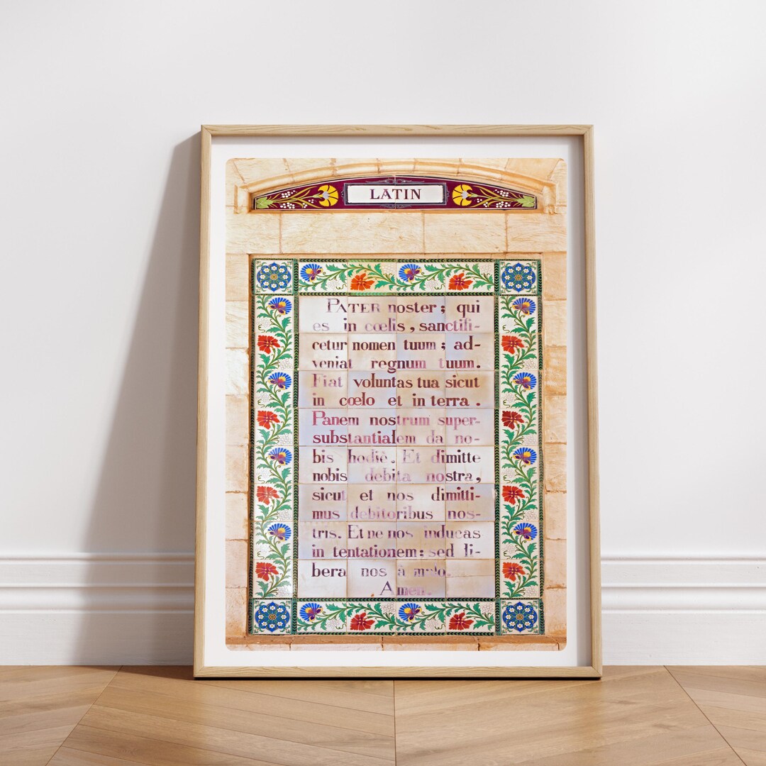 The Latin Lord's Prayer, Atrium of Church, Pater Noster on Mount of ...