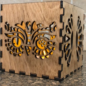 Mandela Owl Tealight/Votive Candle Holder/Lantern