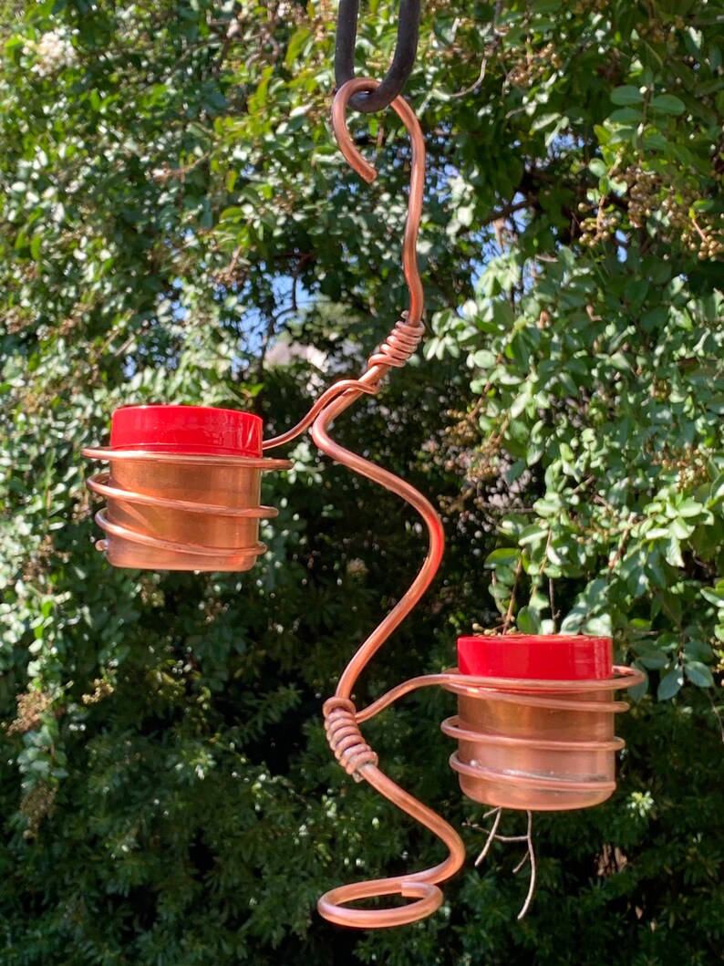 Copper Hummingbird Feeder III Etsy