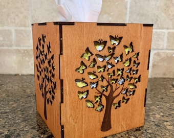 Butterfly Tree Tissue Box Cover