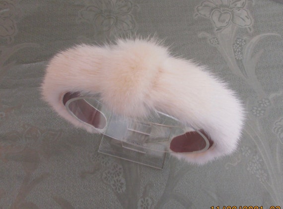 Headband Made From White Mink - Etsy display picture 2