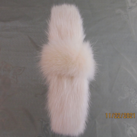 Headband Made From White Mink - Etsy