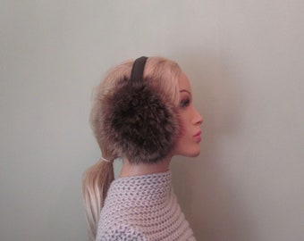 Ear muffs made from racoon fur.