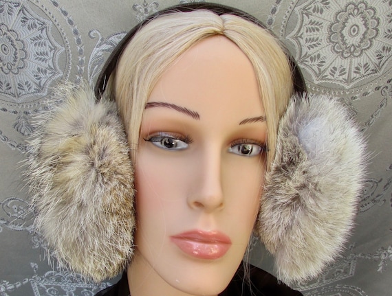 coyote fur earmuffs