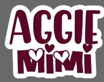 Aggie Mimi bubble decal